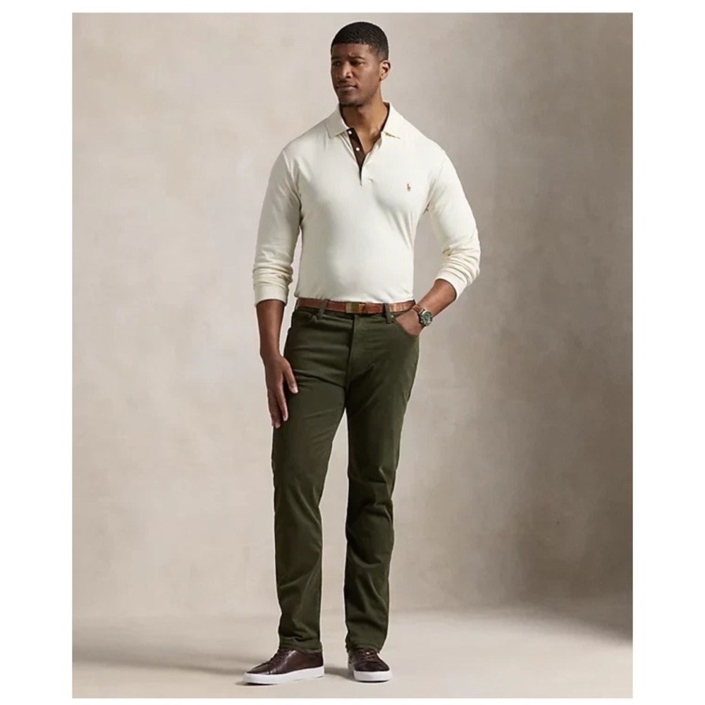 $125 Polo Ralph Lauren Men's ARTIST Straight Stretch Pants Green 46 X 30